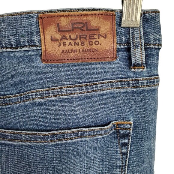 LRL Ralph Lauren Womens Size 12P Jeans 12 Petite Classic Straight Denim Stretch - Picture 9 of 10